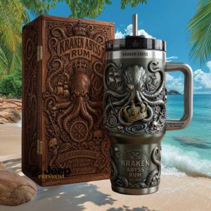 Kraken Abyss Rum Deep Sea Legend Series Vintage Nautical Limited Edition Gift Stainless Steel Insulated Tumbler