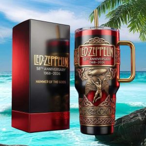 Led Zeppelin 58th Anniversary 1968 2026 Hammer of the Gods Rock Music Tumbler