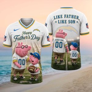 Los Angeles Chargers Personalized Like Father Like Son NFL T Shirt