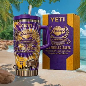 Los Angeles Lakers 100th Anniversary 1947 2027 Showtime NBA Fan Gift Stainless Steel Insulated Tumbler