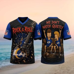 Los Angeles Rams Rock and Roll Cartoon Fan T Shirt