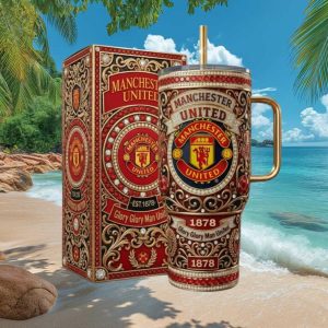Manchester United Glory Glory Man United 1878 Vintage Retro 40oz Fan Gift Stainless Steel Insulated Tumbler