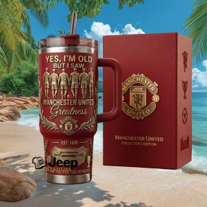 Manchester United Greatness Est 1878 Old Trafford Legends Football Fan Gift Stainless Steel Insulated Tumbler