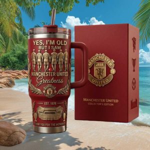 Manchester United Old Trafford Greatness Legends 1878 Heritage 20oz Stainless Steel Insulated Tumbler