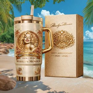 Marilyn Monroe 100th Anniversary Limited Edition Gold Floral 40oz Tumbler