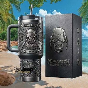 Megadeth Rust In Peace Est 1983 Heavy Metal Band Collector Edition Stainless Steel Insulated Tumbler