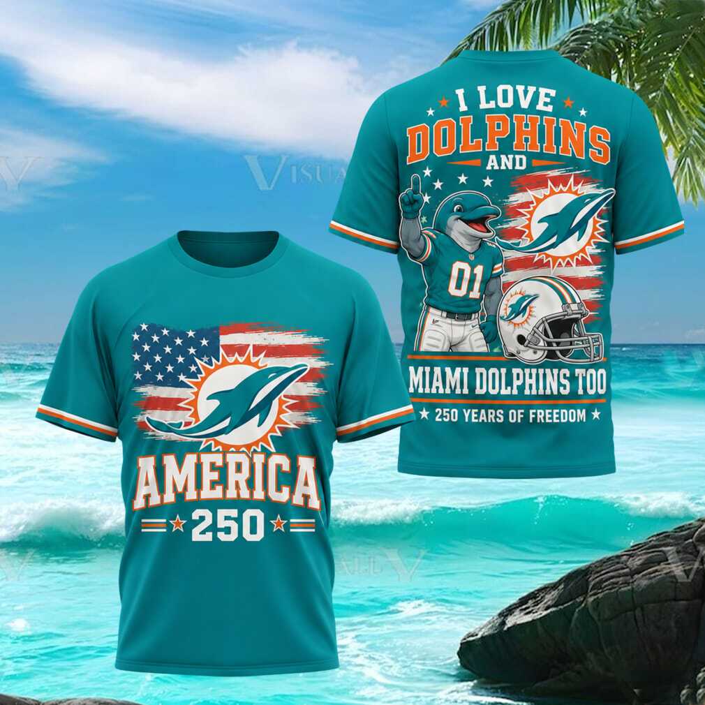 Miami Dolphins America 250 Years Of Freedom Teal T Shirt Miami Dolphins America 250 Years Of Freedom Teal T Shirt