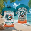 Miami Dolphins Ocean Waves Helmet Graphic Football T Shirt Miami Dolphins Ocean Waves Helmet Graphic Football T Shirt