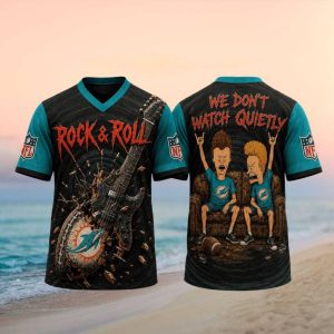 Miami Dolphins Rock and Roll Cartoon Fan T Shirt