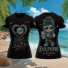 Miami Dolphins Luxury Pearl Tiara Cat Loyal Heart T shirt Miami Dolphins Luxury Pearl Tiara Cat Loyal Heart T shirt