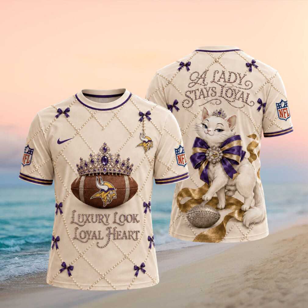 Minnesota Vikings White Cat A Lady Stays Loyal Shirt Minnesota Vikings White Cat A Lady Stays Loyal Shirt