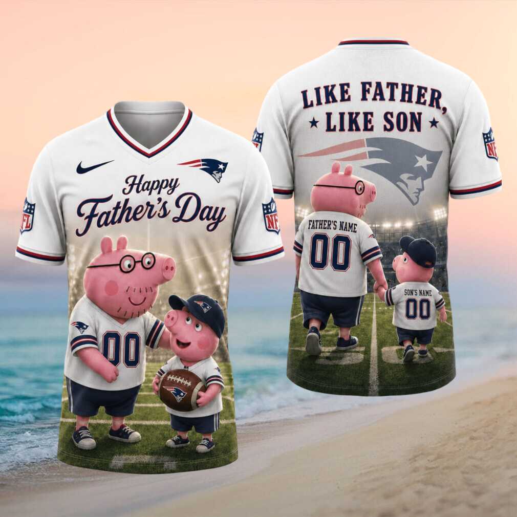 New England Patriots Custom Father’s Day Piglet Name & Number T Shirt New England Patriots Custom Father’s Day Piglet Name & Number T Shirt