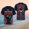 New England Patriots Football Mascot Helmet Red 3D Graphic T Shirt New England Patriots Football Mascot Helmet Red 3D Graphic T Shirt
