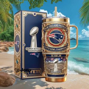 New England Patriots Super Bowl Champions Do Your Job Trophy Commemorative Stainless Steel Insulated Tumbler
