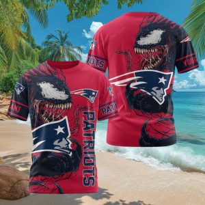 New England Patriots Venom Symbiote Mashup Graphic T Shirt