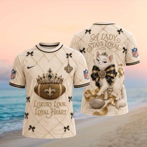 New Orleans Football Luxury Pearl Crown Cat Lady T shirt Shirt