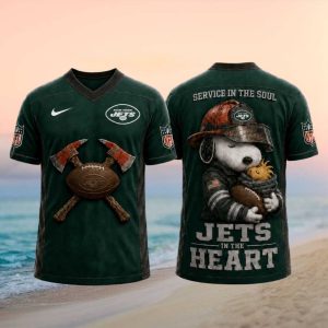 New York Football Firefighter Snoopy Service In The Soul Shirt