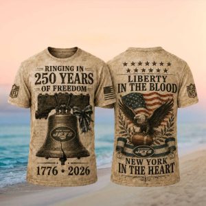 New York Jets 250 Years Freedom 1776 2026 Vintage Retro Fans Men Women Sports T Shirt