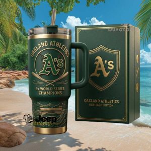 Oakland Athletics Heritage Edition 9x World Series Champions Retro Fan Gift Stainless Steel Insulated Tumbler