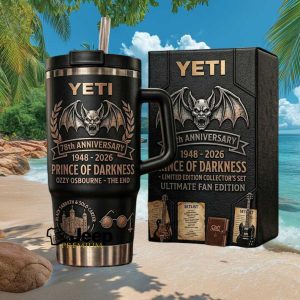 Ozzy Osbourne Prince of Darkness 78th Anniversary Ultimate Fan Collector Set Stainless Steel Insulated Tumbler