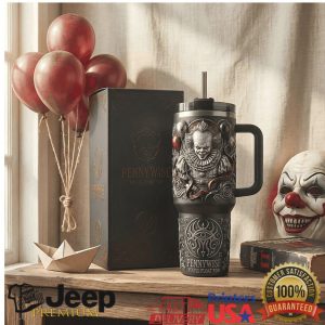 Pennywise IT You'll Float Too Horror Movie Vintage 2026 Fan Gift Stainless Steel Insulated Tumbler