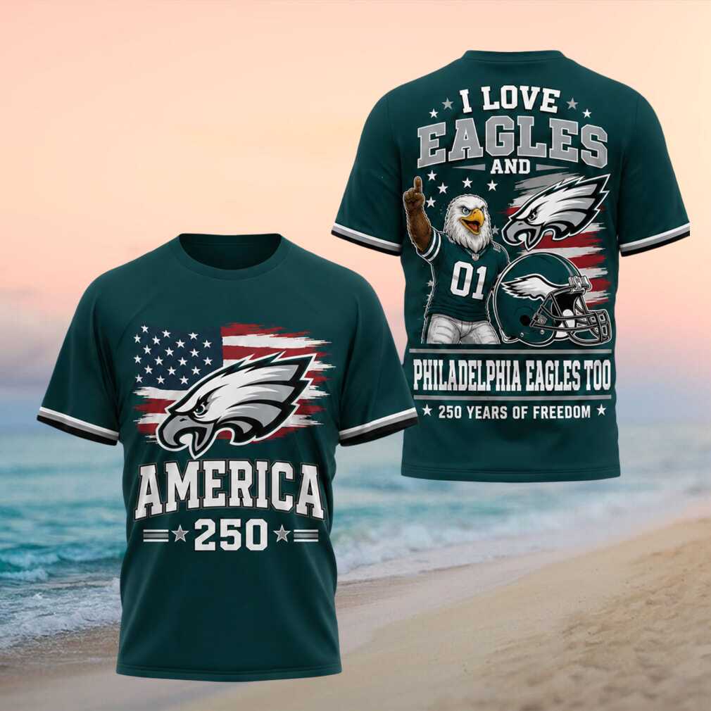 Philadelphia Eagles America 250 Years Of Freedom Dark Green T Shirt Philadelphia Eagles America 250 Years Of Freedom Dark Green T Shirt