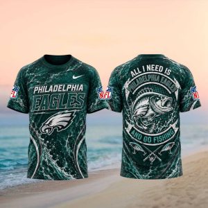Philadelphia Eagles Gone Fishing Bass Bait Sportswear T shirt