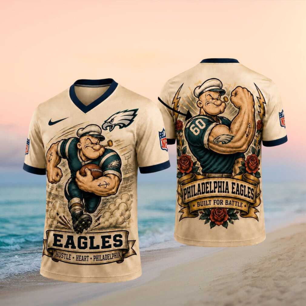Philadelphia Eagles Popeye Vintage Custom Football Fan T Shirt Philadelphia Eagles Popeye Vintage Custom Football Fan T Shirt