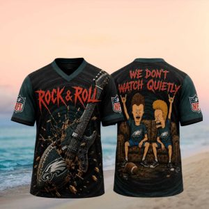 Philadelphia Eagles Rock and Roll Cartoon Fan T Shirt