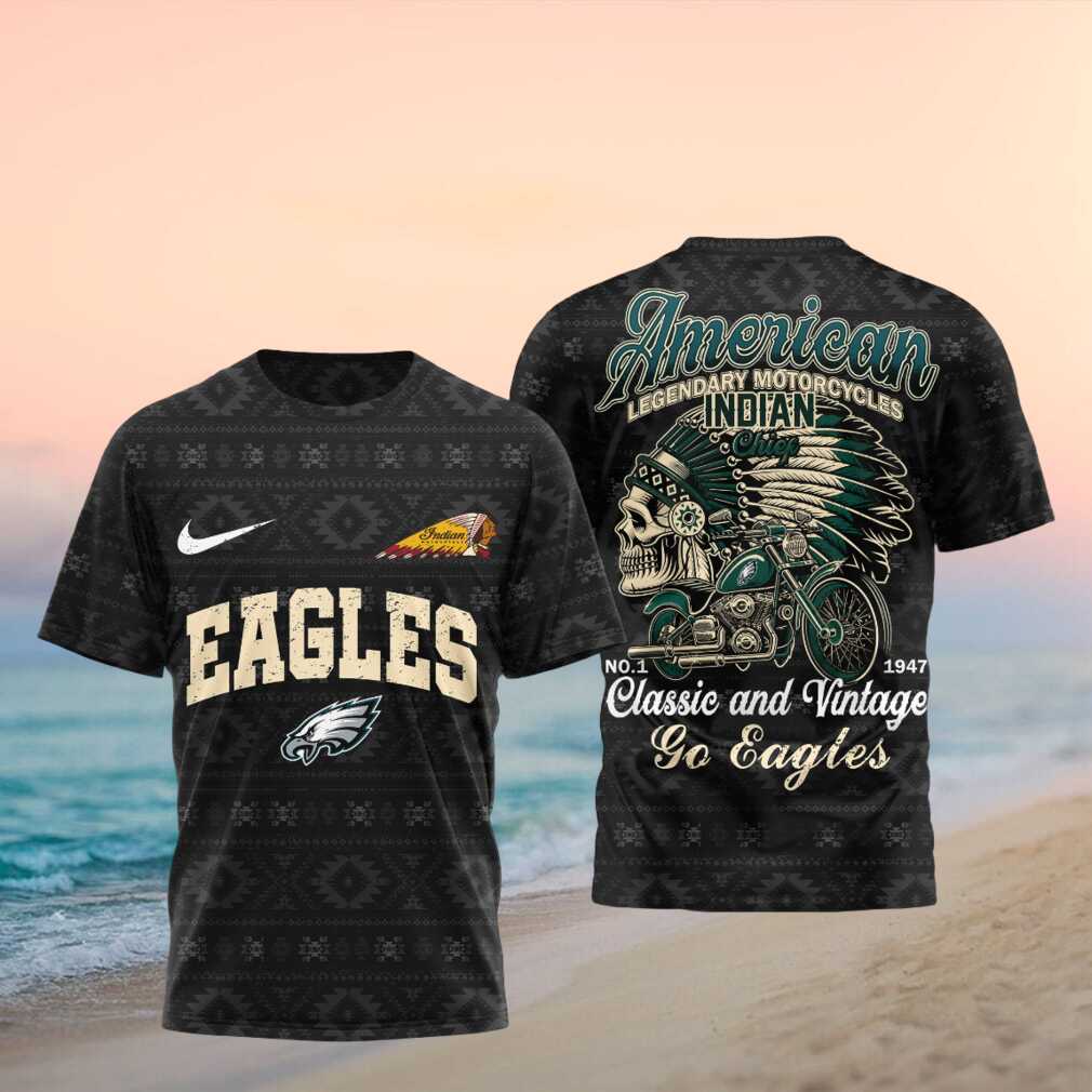 Philadelphia Football Classic Indian Chief Motorcycle T Shirt Philadelphia Football Classic Indian Chief Motorcycle T Shirt