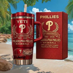 Philadelphia Phillies 143rd Anniversary Official MLB Baseball Fan Stainless Steel Insulated Tumbler