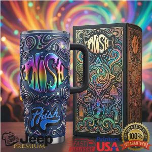 Phish Summer Tour 2024 Psychedelic Rainbow Fish Style 20oz Retro Gift Stainless Steel Insulated Tumbler