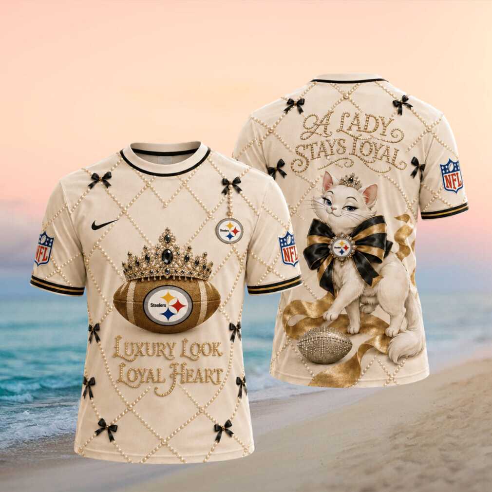 Pittsburgh ST shirtlers Cat Pearl Bow Lady Stays Loyal Shirt Pittsburgh ST shirtlers Cat Pearl Bow Lady Stays Loyal Shirt