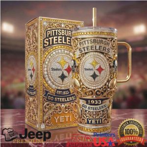 Pittsburgh Steelers NFL Football 2026 Vintage 20oz Sports Gifts for Men Stainless Steel Insulated Tumbler