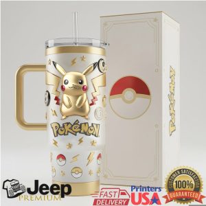 Pokémon Pikachu Gold Edition 2026 Retro 20oz Gift for Kids and Fans Stainless Steel Insulated Tumbler