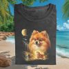 Pomeranian Three Wolf Moon Style Mystic Forest Landscape T Shirt Pomeranian Three Wolf Moon Style Mystic Forest Landscape T Shirt