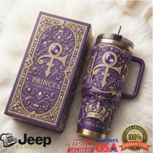 Prince Purple Rain Royal Crown Vintage 20oz Music Legend Fan Gift Stainless Steel Insulated Tumbler