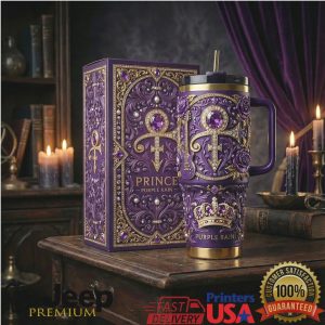Prince Purple Rain Royal Crown Vintage 20oz Music Legend Fan Gift Stainless Steel Insulated Tumbler