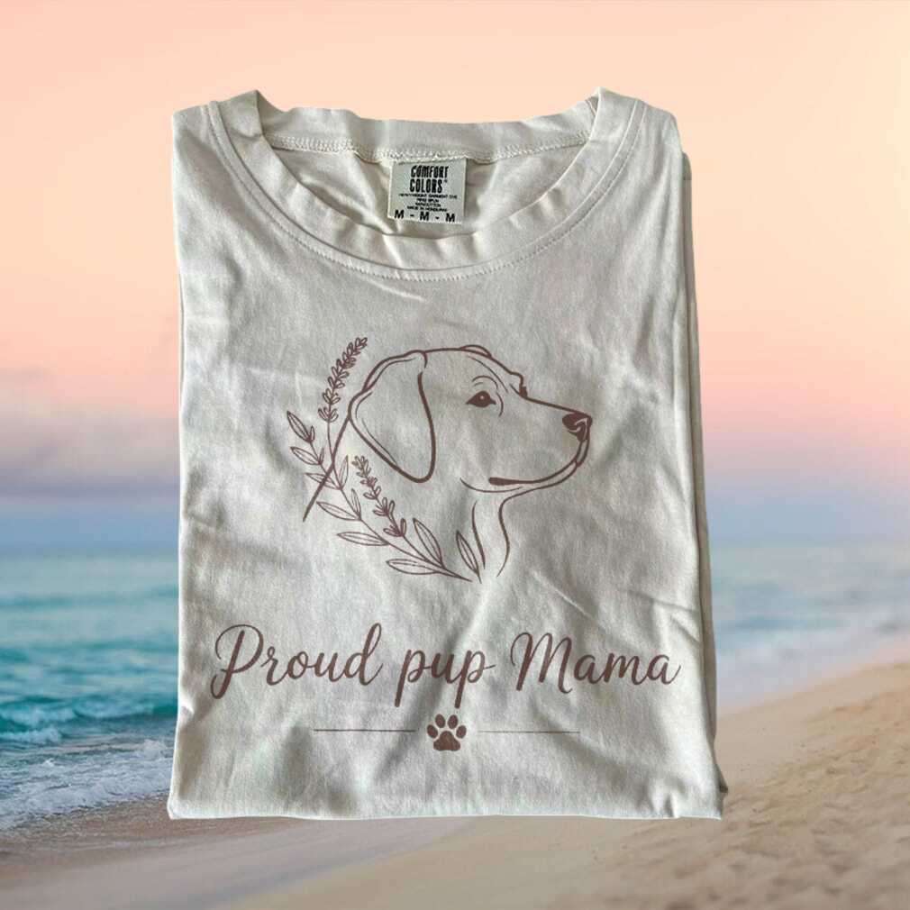 Proud Pup Mama Lab Head Outline Wildflower Minimalist Line Art T Shirt Proud Pup Mama Lab Head Outline Wildflower Minimalist Line Art T Shirt