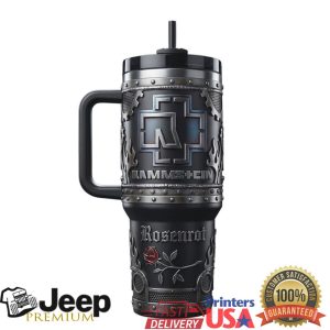 Rammstein Rosenrot World Tour 2026 Industrial Gothic Style Fans Gift Stainless Steel Insulated Tumbler