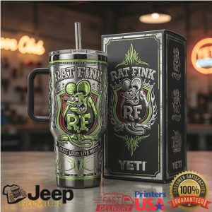 Rat Fink Ed Roth Built Loud Live Wild Vintage 20oz Retro Gift Stainless Steel Insulated Tumbler