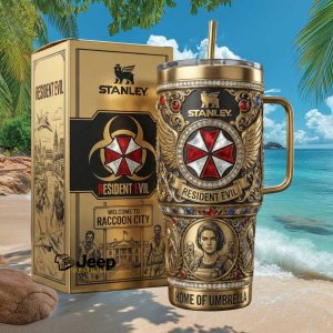 Resident Evil Raccoon City Umbrella Corp Jill Valentine 40oz Stainless Steel Insulated Tumbler