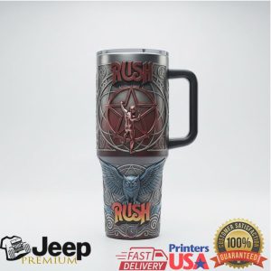Rush Band Starman 2112 Tour Retro Rock 20oz Music Fans Stainless Steel Insulated Tumbler