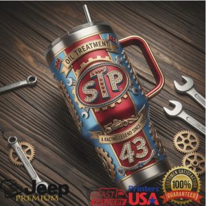 STP Oil Treatment Racing Legend Number 43 Heritage 2026 Retro Gifts For Men Stainless Steel Insulated Tumbler