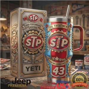 STP Oil Treatment Racing Legend Number 43 Heritage 2026 Retro Gifts For Men Stainless Steel Insulated Tumbler