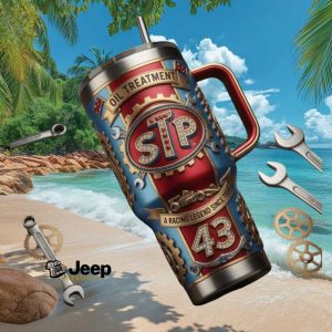 STP Oil Treatment Richard Petty 43 Racing Legend Vintage Nascar Fan Gift Stainless Steel Insulated Tumbler