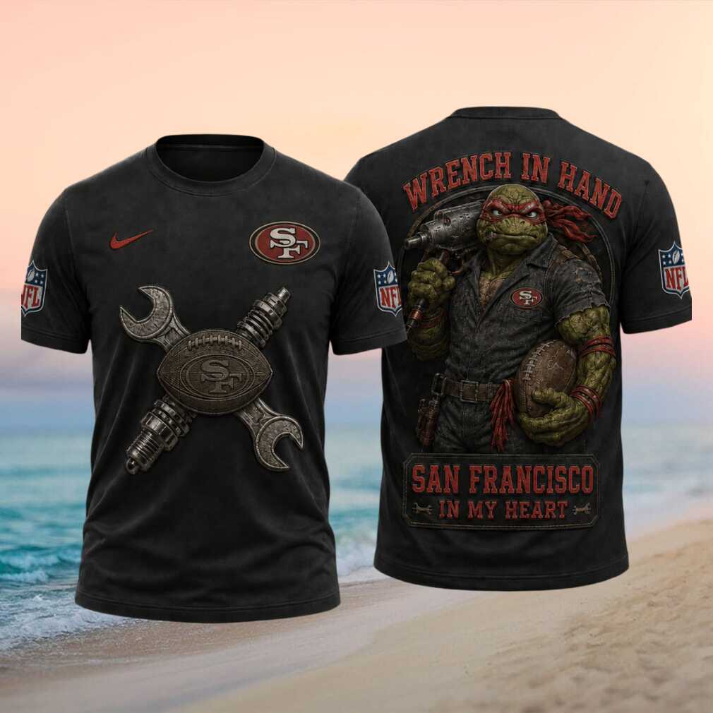 San Francisco 49ers Mechanic Ninja Turtle T Shirt Bay Area Football Graphic T Shirt San Francisco 49ers Mechanic Ninja Turtle T Shirt Bay Area Football Graphic T Shirt