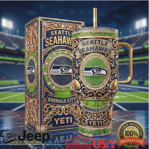 Seattle Seahawks NFL Football Emerald City 1976 Retro 40oz Gifts For Men Women Stainless Steel Insulated Tumbler