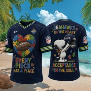 Seattle Seahawks Snoopy Autism Awareness Football T Shirt Seattle Seahawks Snoopy Autism Awareness Football T Shirt