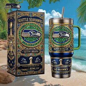 Seattle Seahawks Super Bowl LX Official Champions Limited Edition Stainless Steel Insulated Tumbler